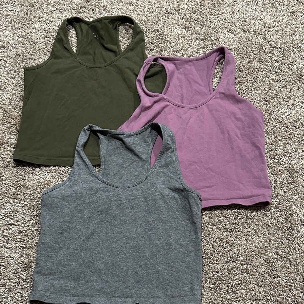 Amazon Women's Crop Tops - Olive, Lavender, Charcoal